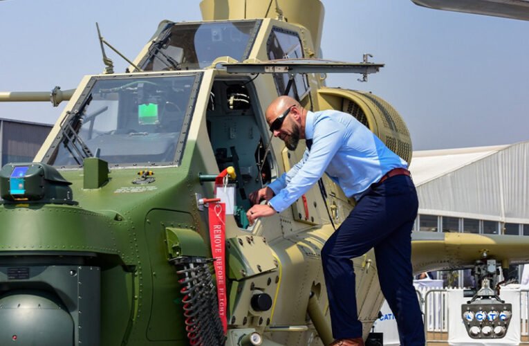 China Showcase Z-10ME Attack Helicopter at AAD Exhibition