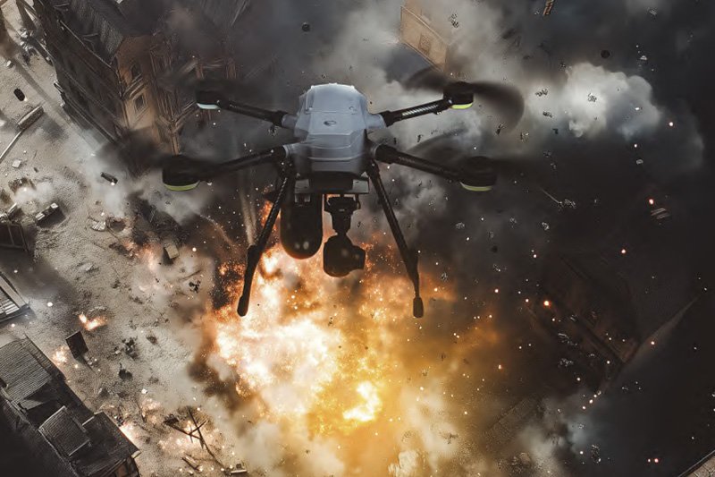 GIDS Unveils SKY-RAM Kamikaze Quadcopter at IDEAS 2024