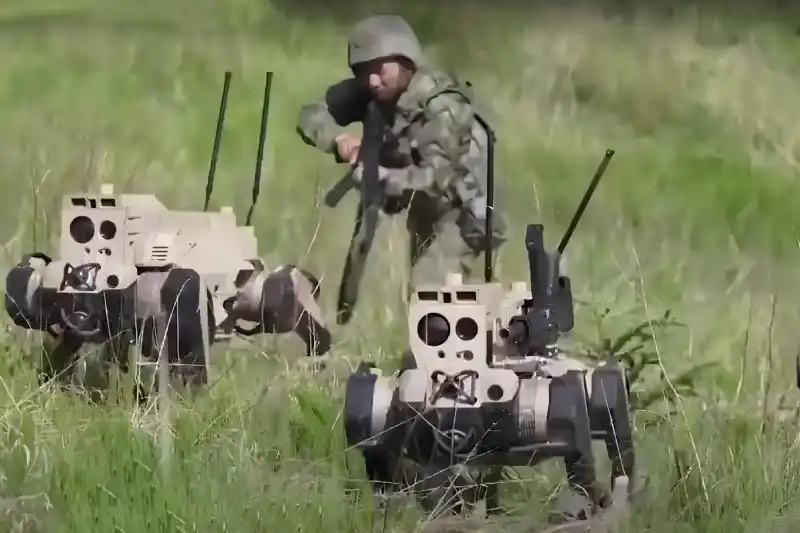 China Tests Armed Robotic Dogs In Live-Fire Combat Drills