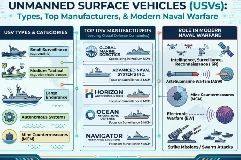 USVs: Types, Top Manufacturers, and Their Role in Modern Naval Warfare