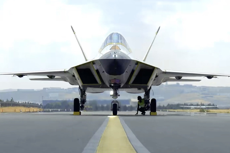 Türkiye's Homegrown Kaan Fighter Jet Completes Pre-Flight Taxi Test