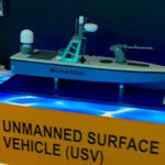 GIDS showcases the MUHASSIR USV for the first time at AAD 2026, a 35-knot unmanned surface vehicle for ISR, mine detection and combat.